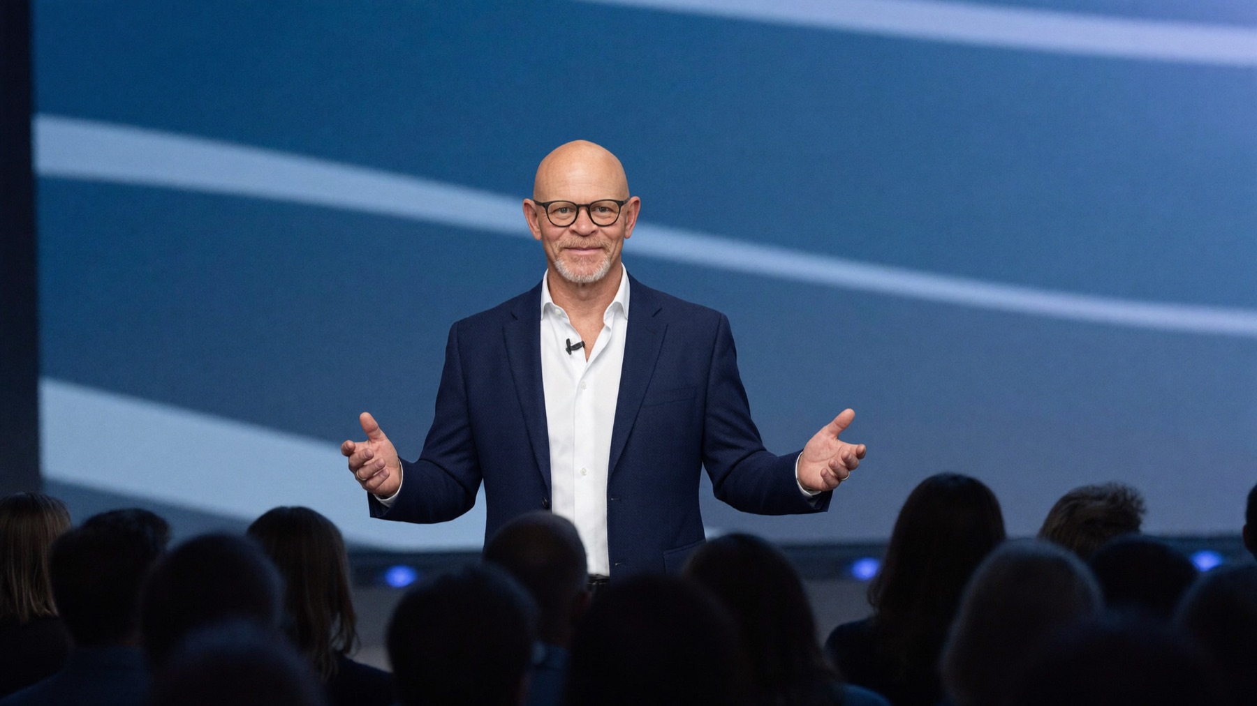 Bill delivering a keynote